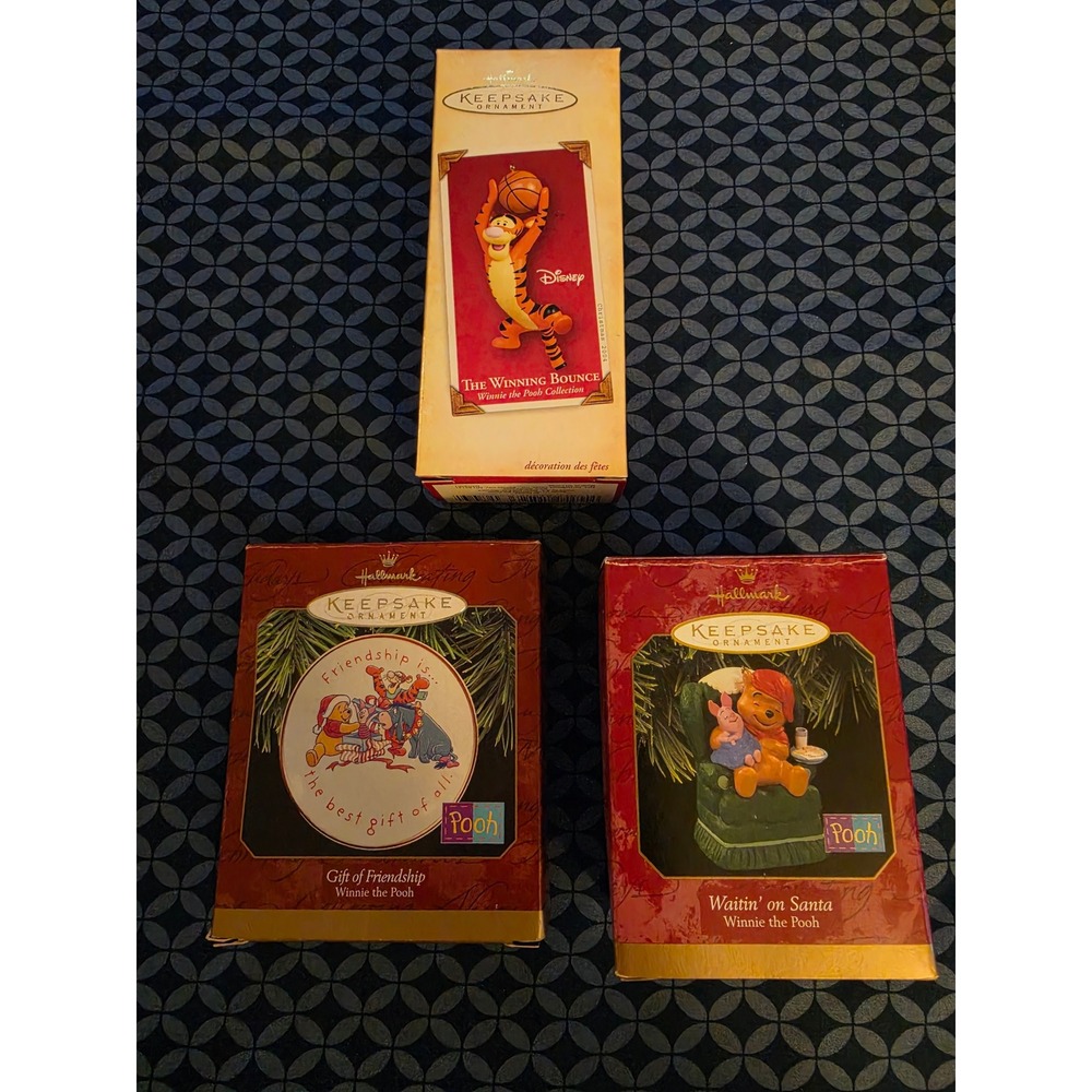 Hallmark Keepsake Winnie the Pooh Ornament Lot Tigger Piglet 1997 2004 Set of 3